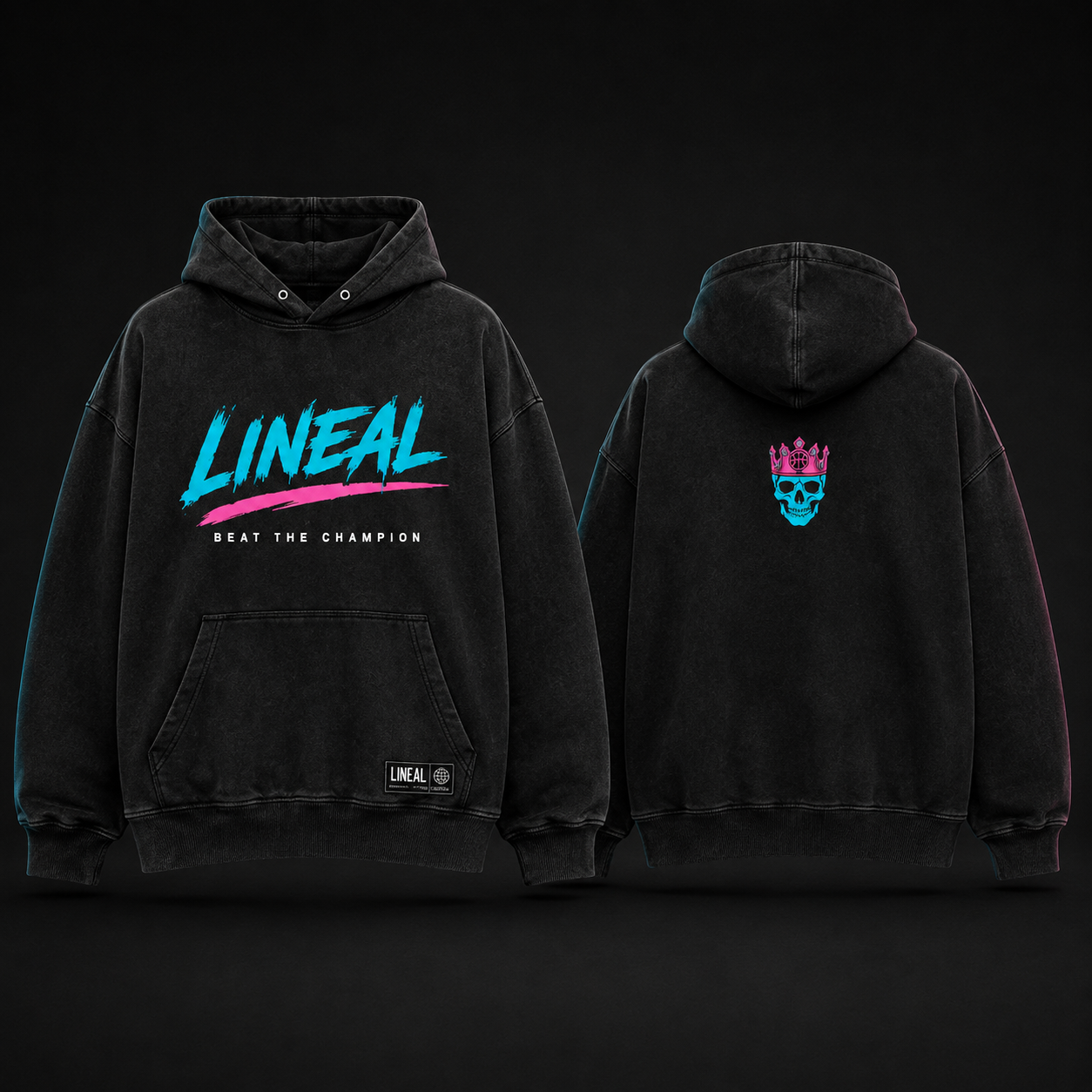 LINEAL Hoodie, front and back